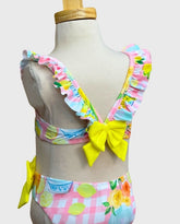 Vestido de Baño Cuadros Rosa Deolinda Playa